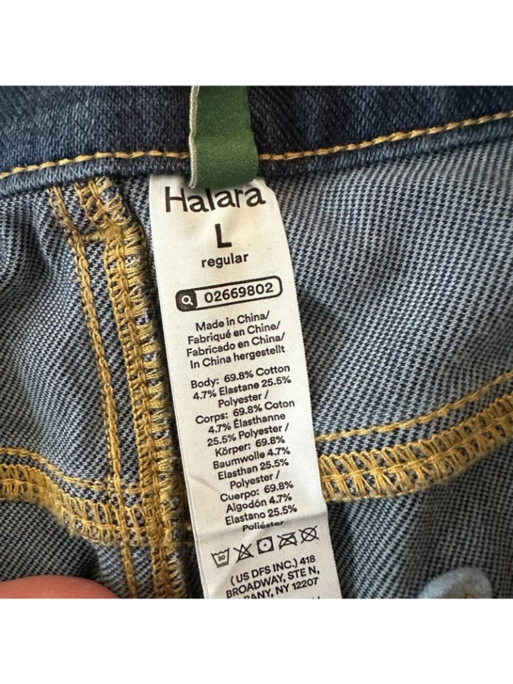 Halara Dark Wash Wide Leg Crossover Jeans Women's size LARGE Supersoft Flex - Picture 3 of 7